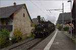 Den Schweizer Bahnen zum 175. Geburtstag.

Dampftage Koblenz, hier JS 35 (Eb 2/4 35) und dahinter A 3/5 705 in Rietheim. Oktober 2022.