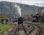 Den Schweizer Bahnen zum 175. Geburtstag.

Dampftage Koblenz, SCB Ed 2x 2/2 196 hat an den Sonderzug in Bad Zurzach angekuppelt. Oktober 2022.