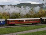 Den Schweizer Bahnen zum 175. Geburtstag.

Dampftage Koblenz, der Salonwagen As 413 der OeBB. Rietheim, Oktober 2022.