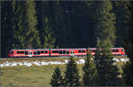 ABe 4/12 673 'Tatoulliard' hat beim Etang de Plain de Saigne schon fast die Freiberge erklommen.