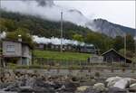 Ballenberg Dampfbahn nach Innertkirchen.

G 3/4 208 in Brienz. Oktober 2019. 