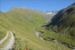 Blick zum Walliser Tunneleingange des Furkascheiteltunnels.