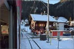 Versehentlich in Arosa, des Wetters wegen. 

Der h�bsche Bahnhof Litzir�ti. Januar 2026.