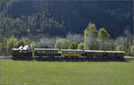 Lok Heidi G 3/34 11 zwischen Surava und Alvaneu mit einem Museumszug. September 2026.