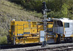 Die Planier- und Verdichtmaschine Xm 4/5 210147 ist eine R22RD-1 von Matisa in Diensten von Rhomberg-Sersa.