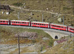 Die Wagen B 2310, B 2314 sind EW I in der kurzen Variante, die 1968 von FFA an die RhB geliefert wurden und rechts B 2467 ist einer von nur 10 EW III.