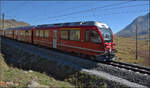 Allegra ABe 8/12 3504 'Dario Cologna' mit einem Regionalzug aus Tirano nach St. Moritz n�hert sich der Station Lagalb. September 2026.