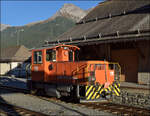 Tm 2/2 111 der RhB in Scuol/Tarasp. September 2026.