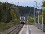 4010 002 bei Neufra auf dem Weg nach Singen. Oktober 2024.