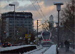 Erster Schnee des Winters.

Der Seehas RABe 521 204 mit dem noch verschneiten Wiesentäler RABe 521 001 auf der Rheinbrücke in Konstanz. November 2024.