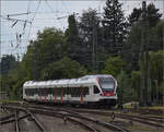 Der in Singen gefangene RABe 521 205 auf dem Weg nach Engen. August 2025.