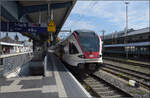 Ein Wiesent�ler zu Besuch in Konstanz. RABe 521 011 'Oberdorf/Weissenstein' zu Gast auf der Seehasstrecke. August 2026.