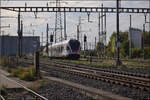 RABe 523 006 und RABe 521 019 in Pratteln.