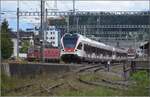 RABe 523 067 und RABe 523 070 nach Sursee in Emmenbrücke.