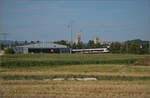 RABe 523 067, RABe 523 063 und RABe 523 007 bei Salina Raurica.