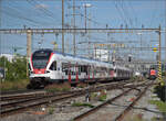 RABe 523 039 und RABe 523 003 'Depot Luzern' in Pratteln.