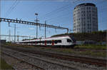 RABe 523 007, RABe 523 063 und RABe 523 067 in Pratteln.