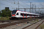 0-523-rabe-523-flirt-ch/893795/rabe-521-016-sissach-und-rabe RABe 521 016 'Sissach' und RABe 523 041 in Pratteln. August 2025.