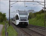 RABe 526 265 in Erlen. April 2024.