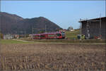 Der ex-RM RABe 526 283 f�hrt aus Sonceboz-Sombeval aus mit Ziel Moutier.
