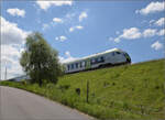 Freundlicherweise bremste RABe 528 124 den Dampfzug aus.