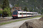 Jurabahn vor der Generalsanierung im Abschnitt Sanceboz-Sombeval – Moutier.

RABe 560 223 in Court. August 2026. 