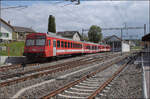 Der Triebzug mit NPZ RBDe 567 182 'La Vendeline' ist seit dem Fahrplanwechsel Dezember 2025 leider arbeitslos, sieht aber immer noch sehr gepflegt aus.