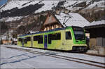 ABe 4/8 472 der ASD am Streckenende in Les Diablerets.