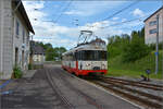 BDe 4/4 3 der Bahn nach Les Brenets in der gleichnamigen Endstation. Juli 2021.