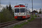 Be 4/4 8 der CMN, die heute TransN genannt werden will bei Ponts-de-Martel.