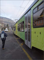 Beh 4/8 91 wartet im Bahnhof Bex auf Abfahrt.