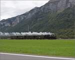 Ballenberg Dampfbahn nach Innertkirchen.