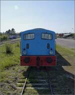 Chemin de Fer Touristique du Rhin, das Kleinod im Auwald bei Neu-Breisach.

In Volgelsheim wird 030 TB 134 'Theodor' mit der Diesellok der BR 312 getauscht, damit die Dampflok wieder an der Zugspitze läuft. April 2019.