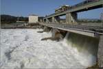 Hochwasser am Hochrhein.

612 am Kraftwerk Ryburg-Schw�rstadt. Juli 2021.