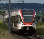 RABe 520 016 und RABe 520 012 beim Flugplatz Emmen. August 2021.