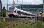 RABe 521 020 und RABe 523 038 nach Luzern in Emmenbrücke.