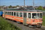 Auf der Biel-Tuffelen-Ins Bahn.

Be 4/4 302 der Solothurn-Niederbipp-Bahn. Siselen, April 2022. Dieser Triebwagen wurde am 22. November zur Verschrottung ebendort per Tieflader abgeholt.