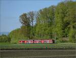 Auf der Biel-Täuffelen-Ins Bahn.