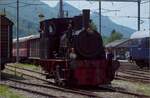 E 3/3 1 der Eisenwerke Klus ist f�r Publikumsfahrten im Bahnhof Balsthal unterwegs.