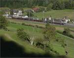 Traverso RABe 526 1xx und silberner RABe 526 0xx der Südostbahn.