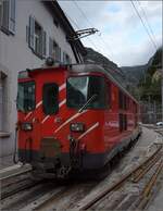 De 4/4 55 der MGB vor dem Bahnhof G�schenen. September 2022.