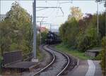 Den Schweizer Bahnen zum 175. Geburtstag.

Dampftage Koblenz, hier A 3/5 705 in Rietheim. Oktober 2022.