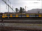 Class 555 in St. Margrethen. 555 002 wurde gerade vom Ex-TPF-Triebzug RBDe 567 174 nach St. Margrethen gebracht. Februar 2023.