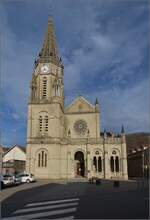 Die Pfarrkirche Mariä Geburt in Pont-de-Roide-Vermodans. März 2023.