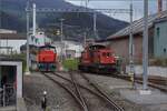 Einparken der historischen Wagen in Balsthal mit Bm 6/6 18505.