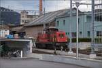 Einparken der historischen Wagen in Balsthal mit Bm 6/6 18505.