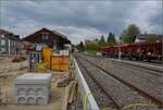 Bilder vom Bahnhofsumbau in Bonfol.