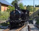 Öffentlicher Fahrtag auf der Emmentalbahn. 

BSB Ed 3/4 51 beim Wasser fassen in Sumiswald-Grünen. Juli 2023.