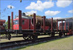 175 Jahre Eisenbahn in Nördlingen / 55 Jahre Bayrisches Eisenbahnmuseum.

Rungenwagen 49 80 31 30 007-8. Mai 2024.