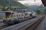Kran Xm 4/6 210145 von Rhomberg-Sersa in Realp. August 2025.